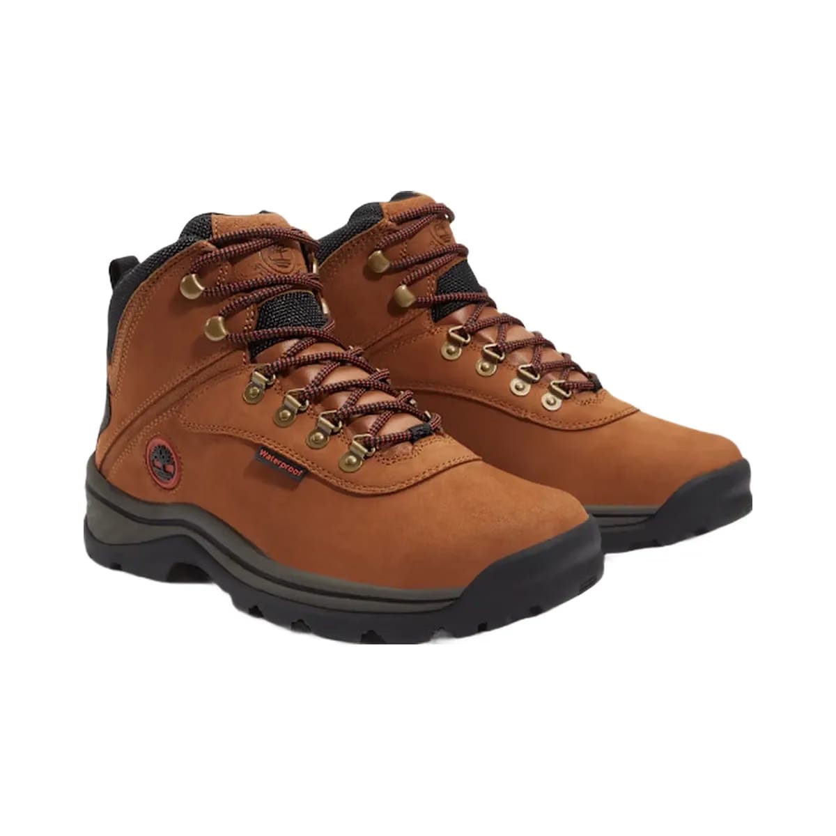 Timberland White Ledge Waterproof Hiking Boot Rust Nubuck Men'S