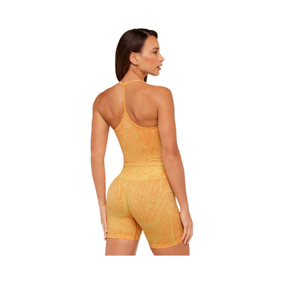 Gymshark Adapt Animal X Whitney Tank Top with Shelf "Sorbet Yellow Dayglow Peach"