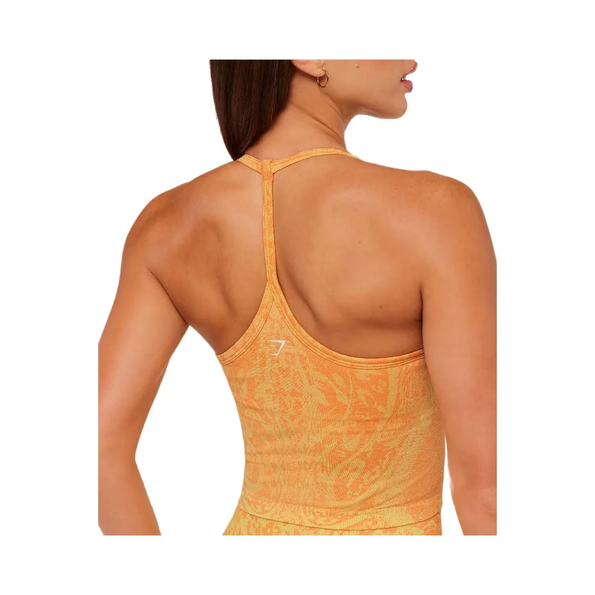 Gymshark Adapt Animal X Whitney Tank Top with Shelf "Sorbet Yellow Dayglow Peach"
