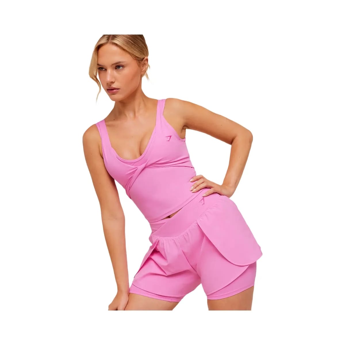 Gymshark Crossover 2-in-1 Shorts "Focus Pink"