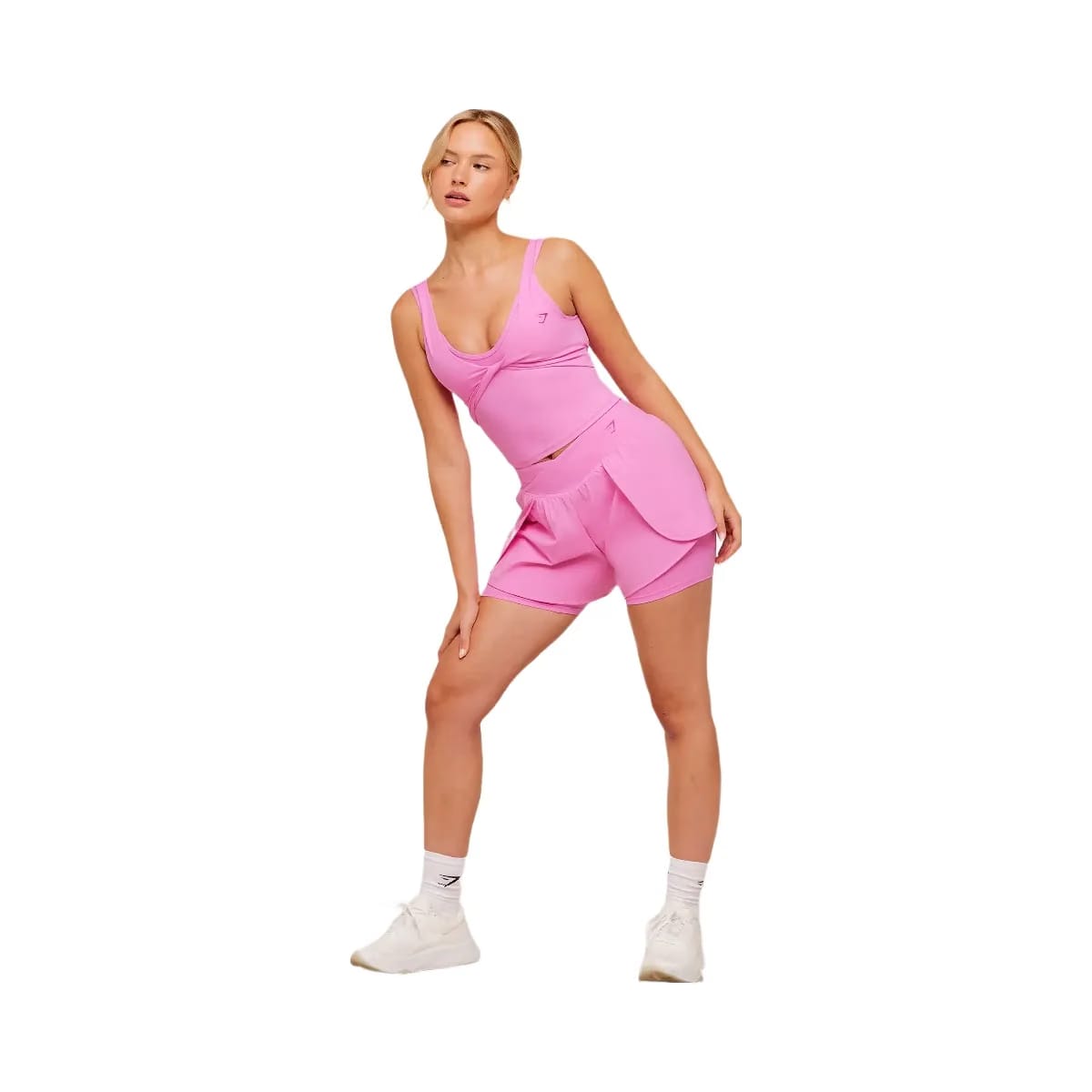 Gymshark Crossover 2-in-1 Shorts "Focus Pink"