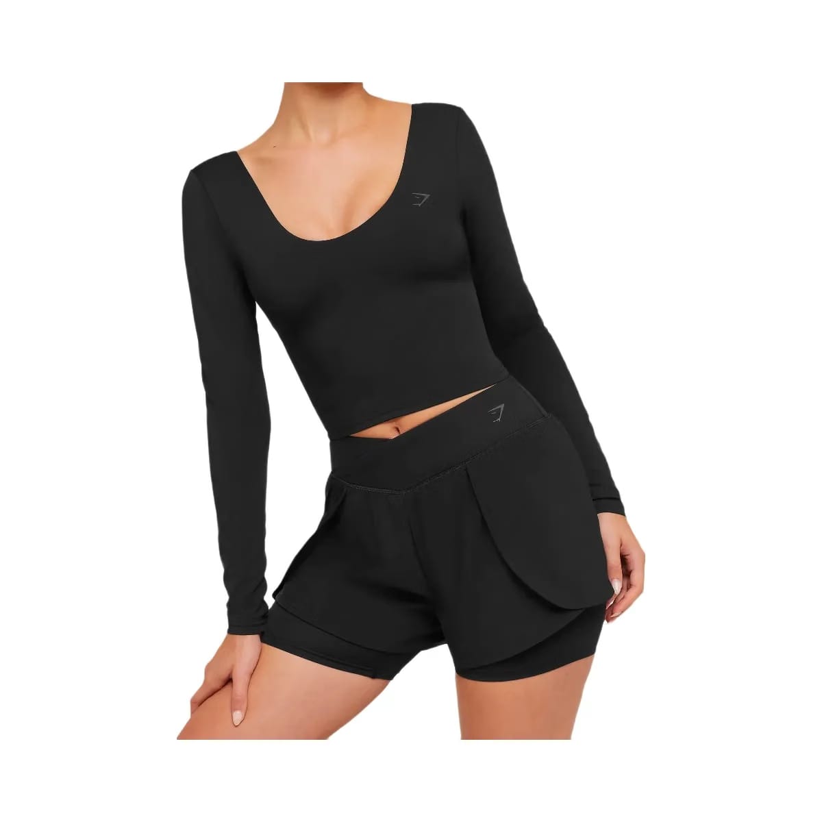 Gymshark Crossover 2-in-1 Shorts "Black"