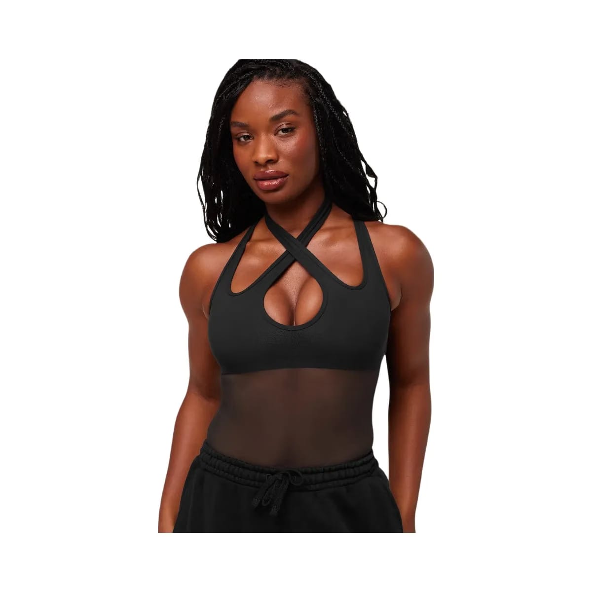 Gymshark Dark Energy Mesh Tank "GS Black"