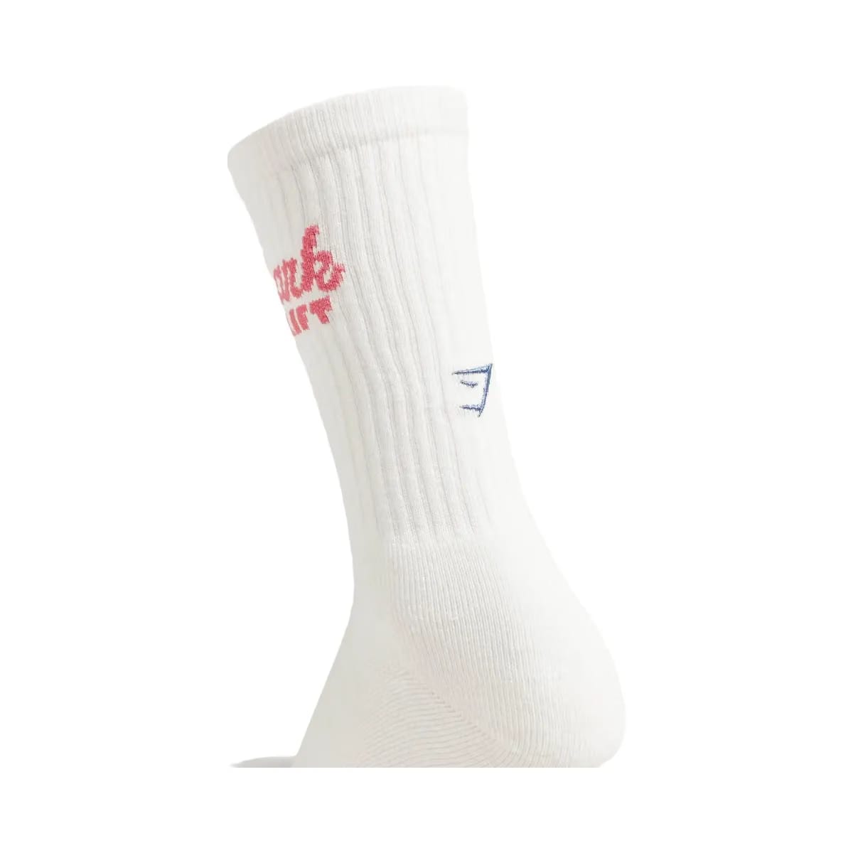 Gymshark Apres Lift Graphic Crew Sock Single "Soft White"