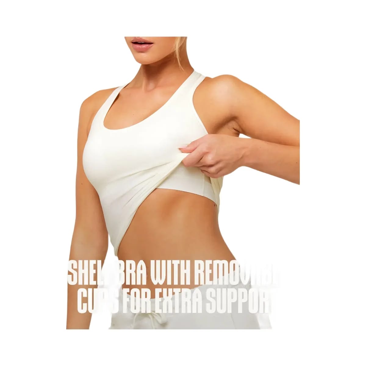 Gymshark FeatherForm Tank "Soft White"