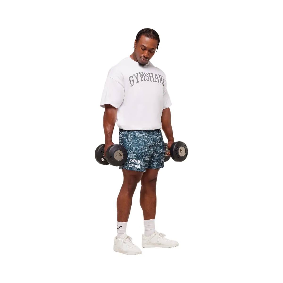 Gymshark Lifting Mesh 5" Shorts "Smoke Blue"