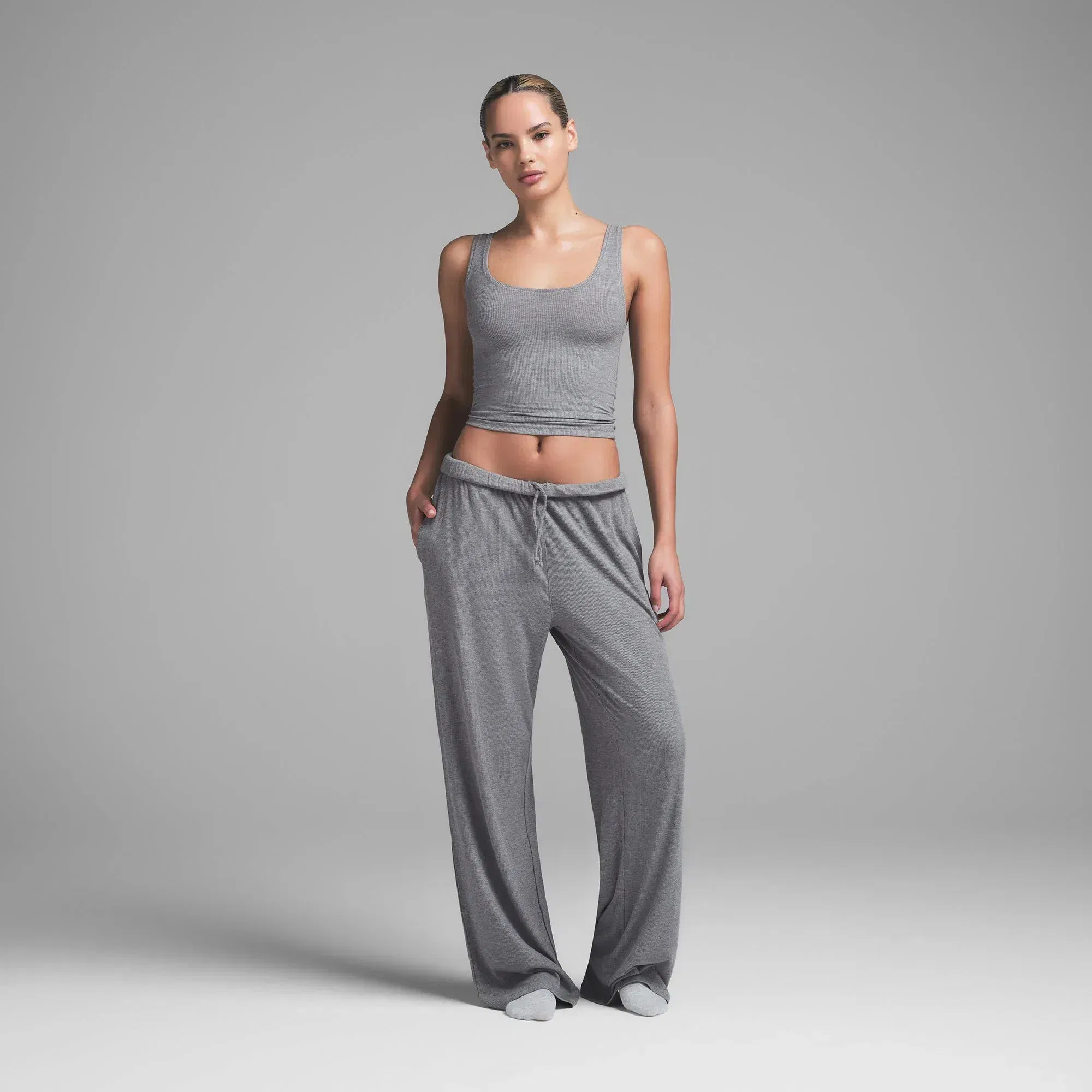Skims Soft Lounge Loose Pant Heather Grey