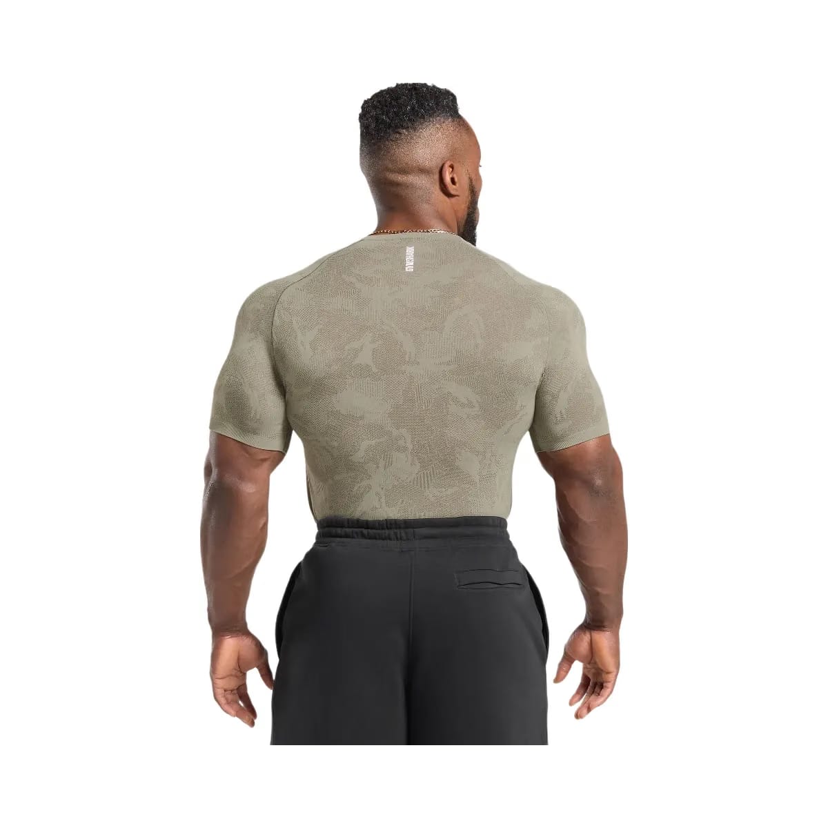 Gymshark Geo Seamless T-Shirt "Linen Brown Camo Brown"