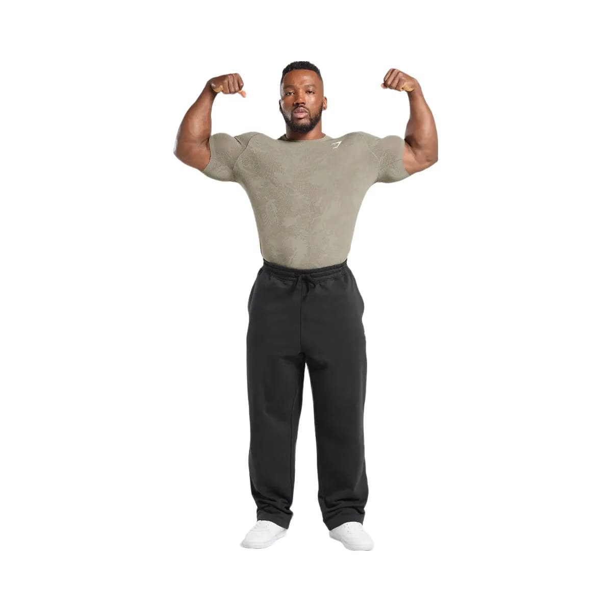 Gymshark Geo Seamless T-Shirt "Linen Brown Camo Brown"