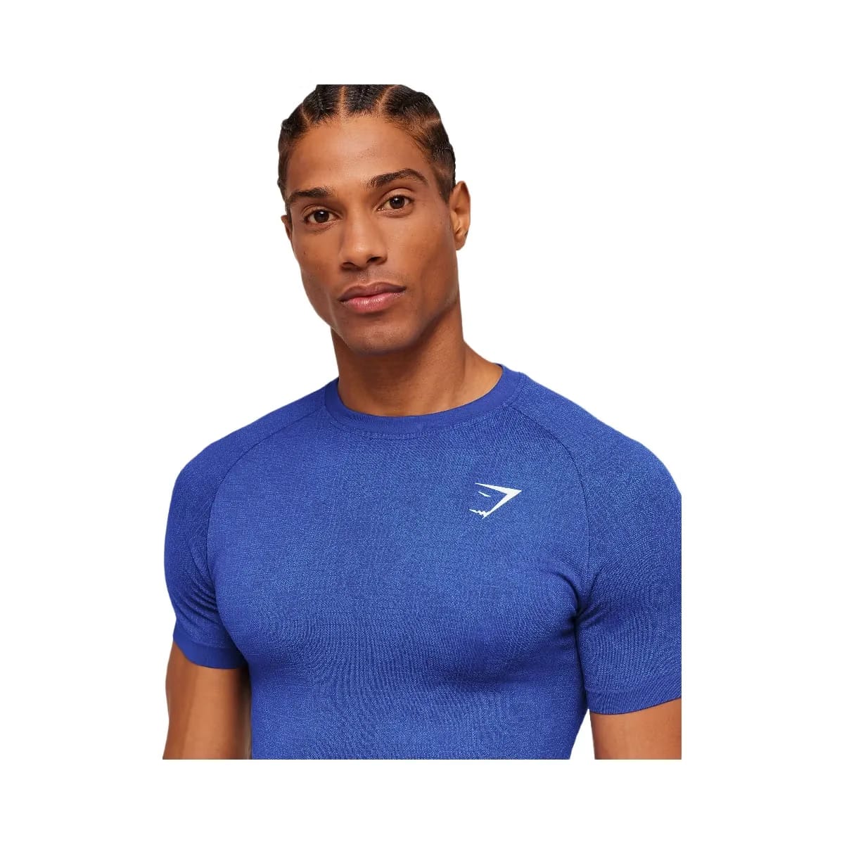 Gymshark Geo Seamless Grid T-Shirt "Force Blue Steady Purple"