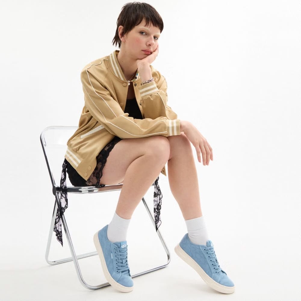 Women's Coach Canvas Sneaker Bluebell