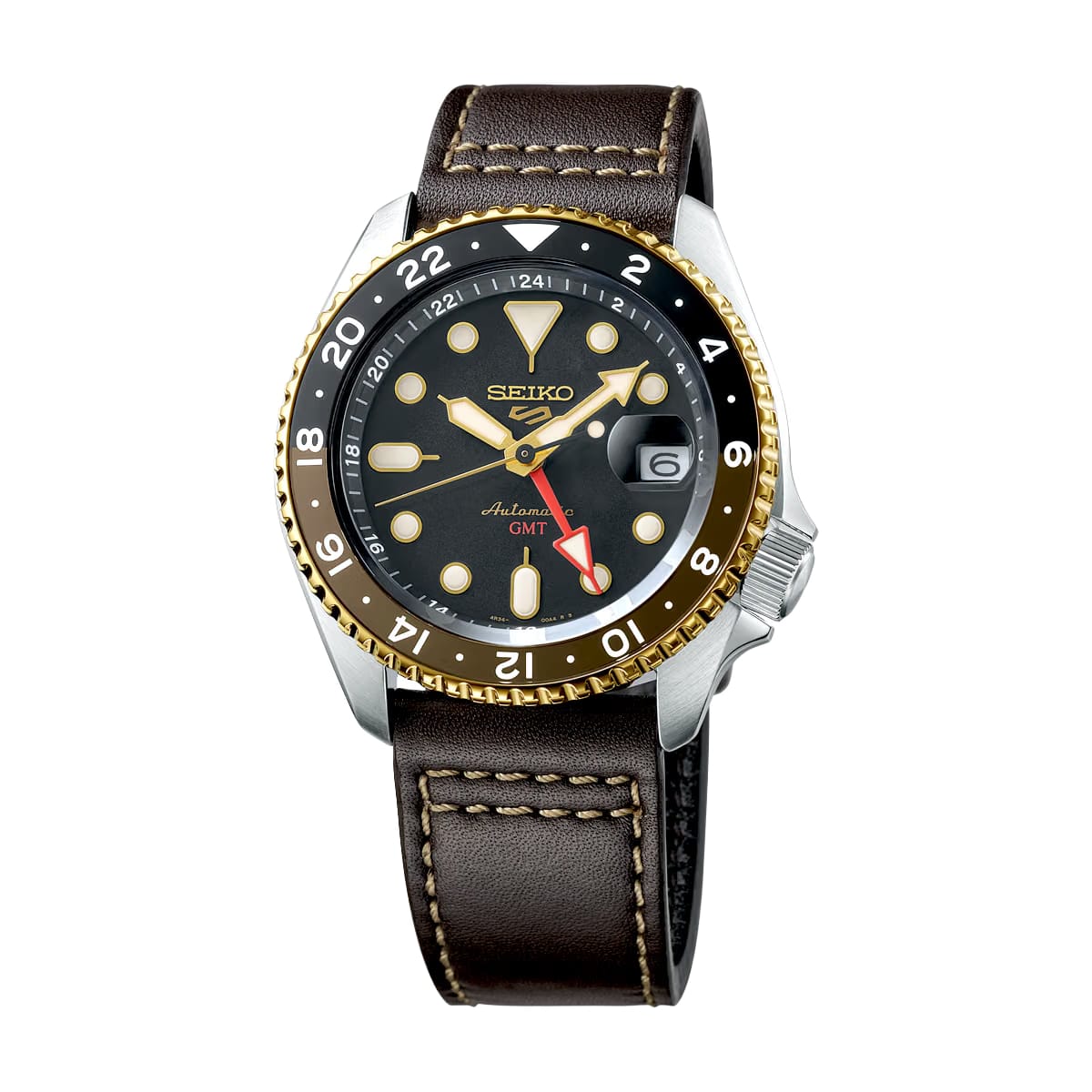 Seiko 5 Sports Skx Gmt In Mocha - Black - SSK036K1