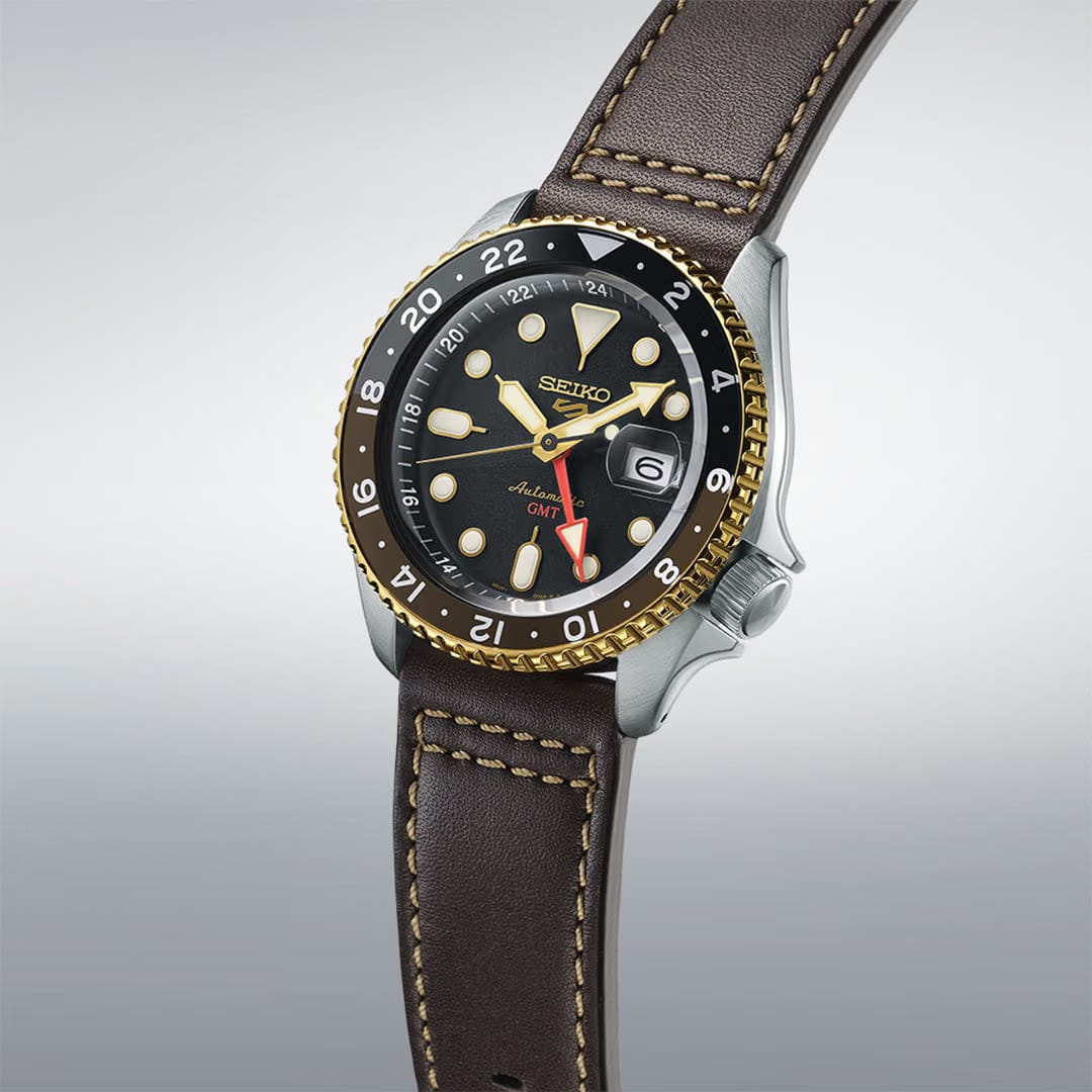 Seiko 5 Sports Skx Gmt In Mocha - Black - SSK036K1