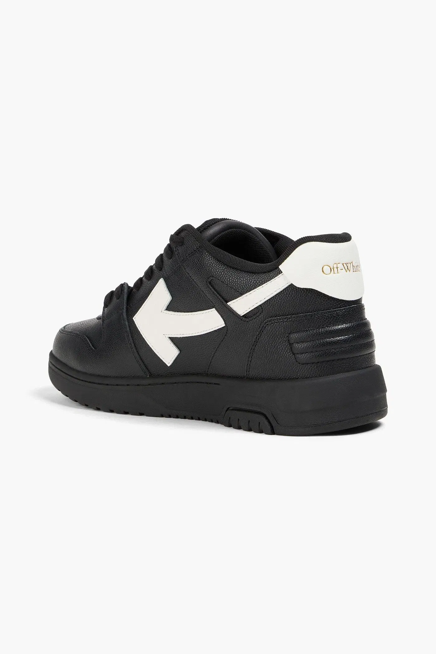 Off-White Out Of Office Pebbled-Leather Sneakers Black