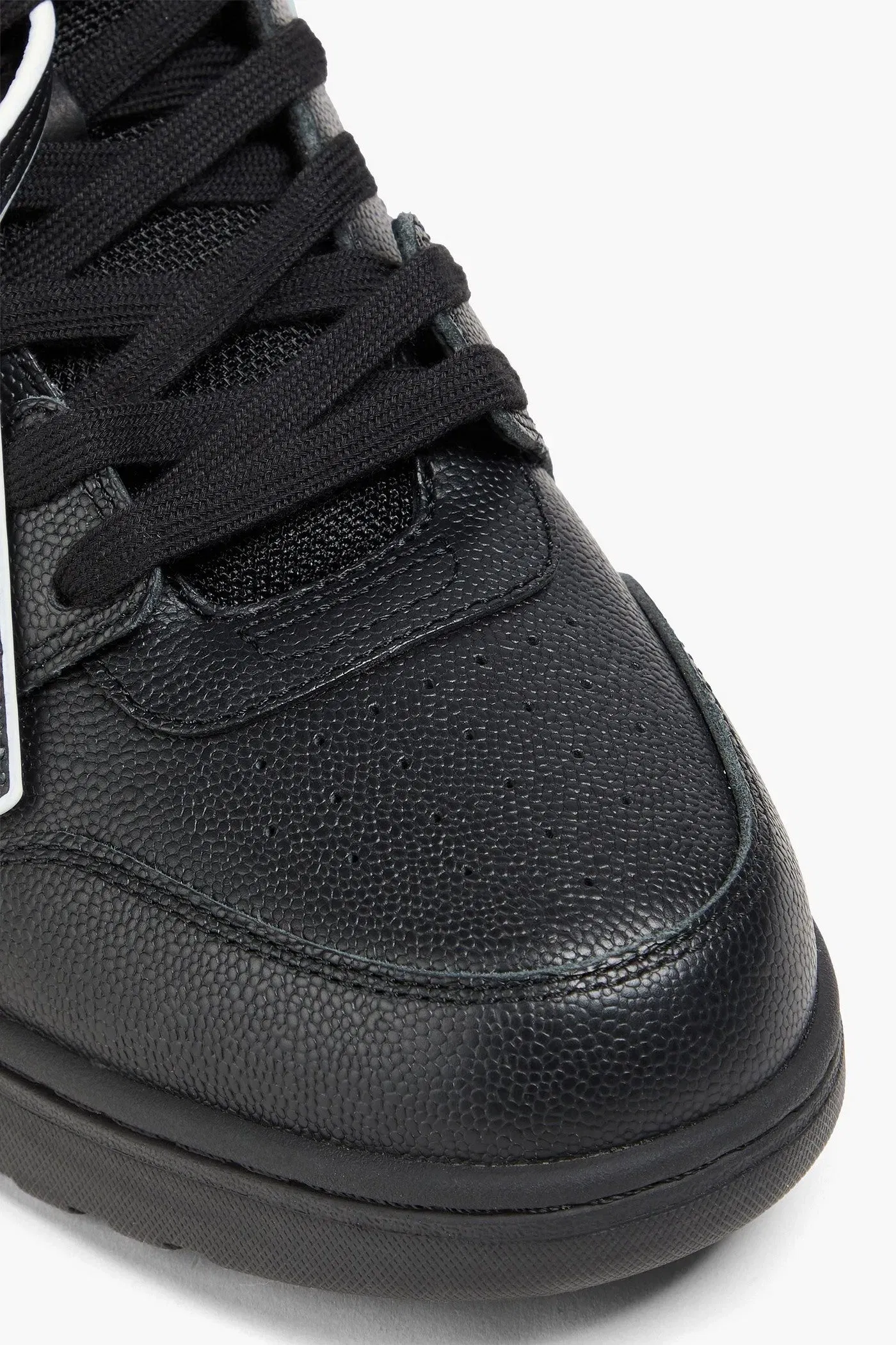 Off-White Out Of Office Pebbled-Leather Sneakers Black