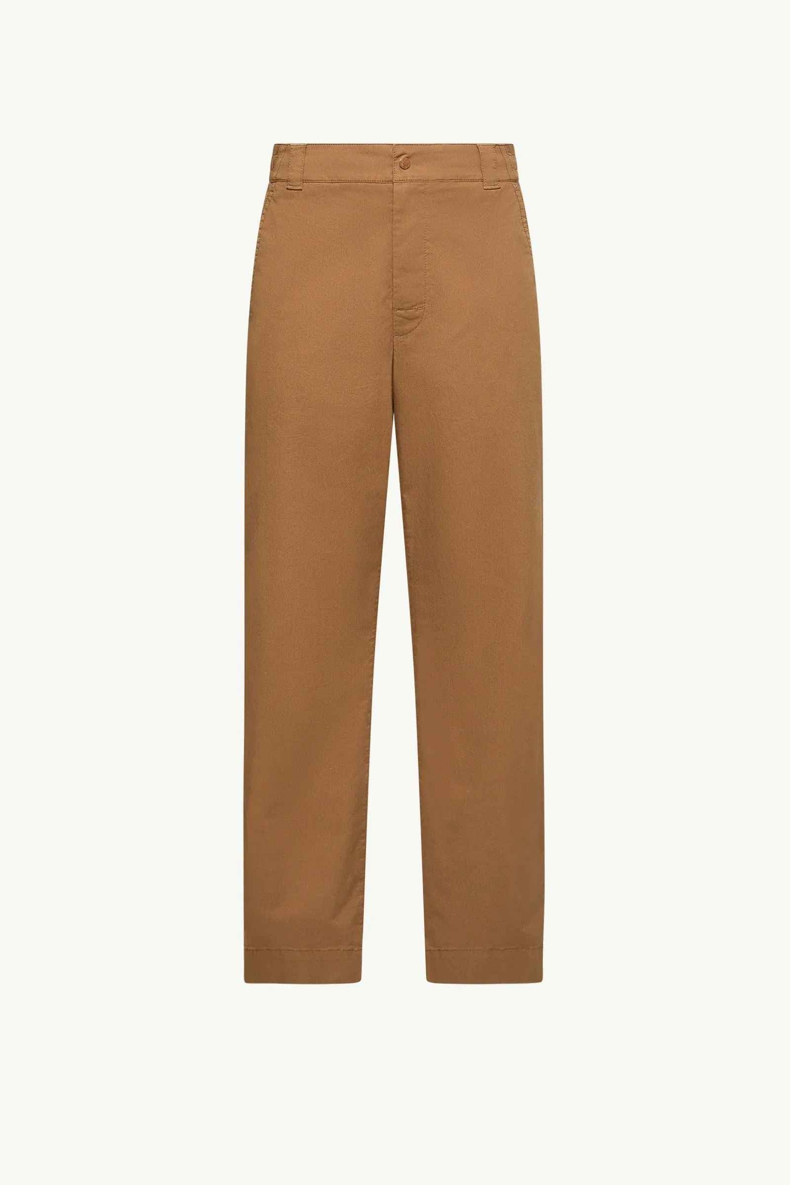 Moncler Cotton Blend Gabardine Pants Light Brown Light Brown