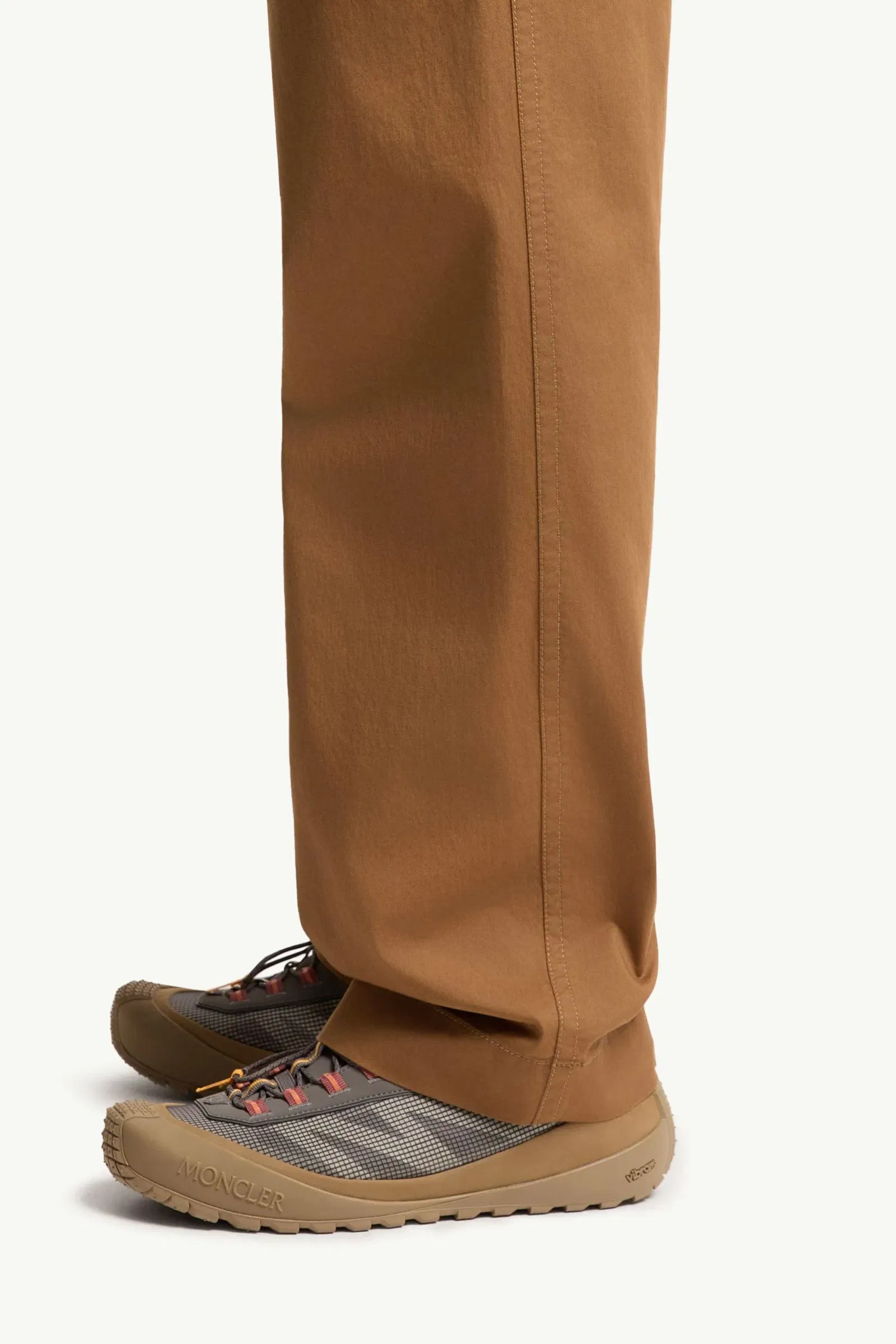 Moncler Cotton Blend Gabardine Pants Light Brown Light Brown