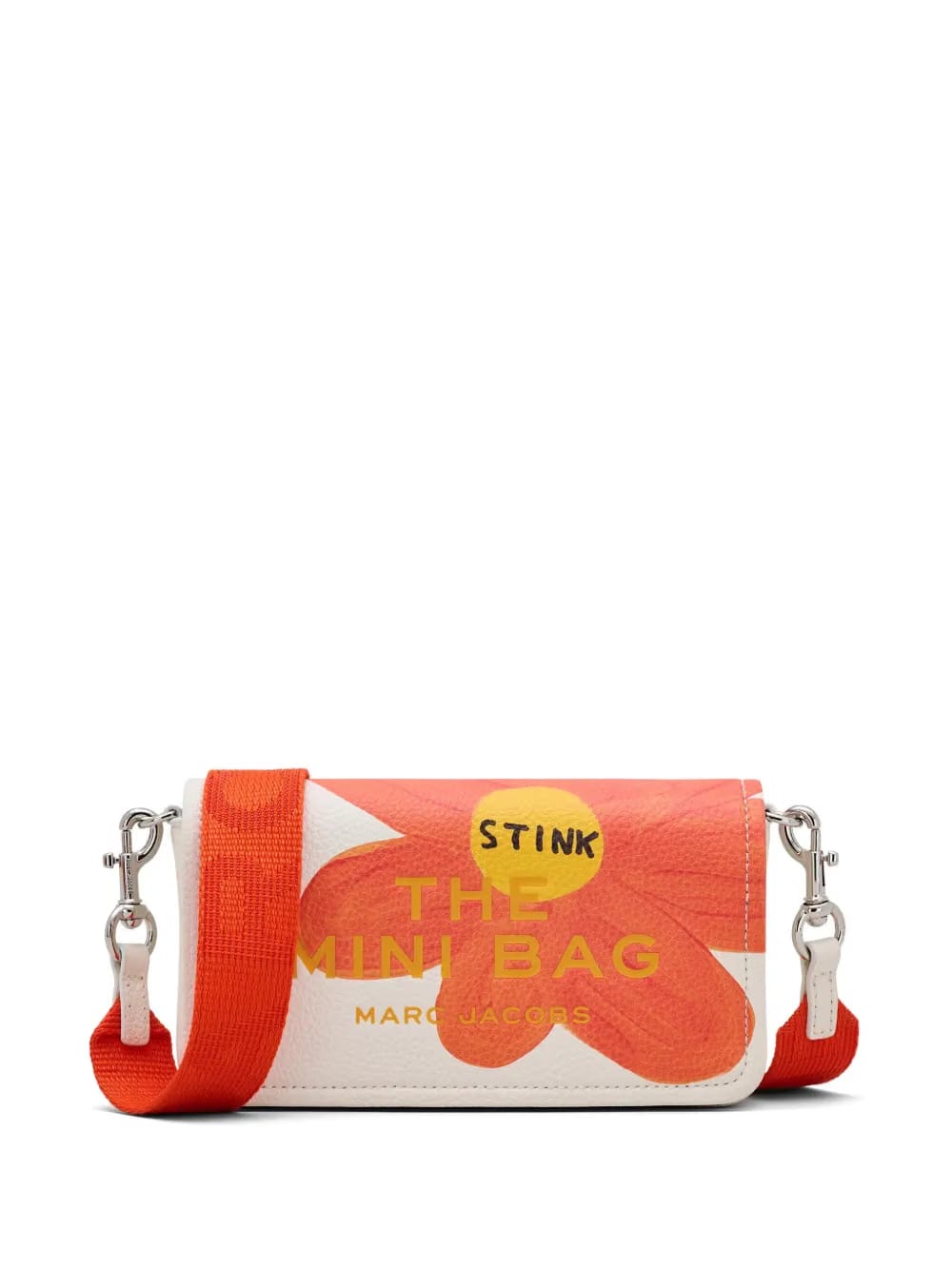 The Leather Mini Bag flower-print mini bag