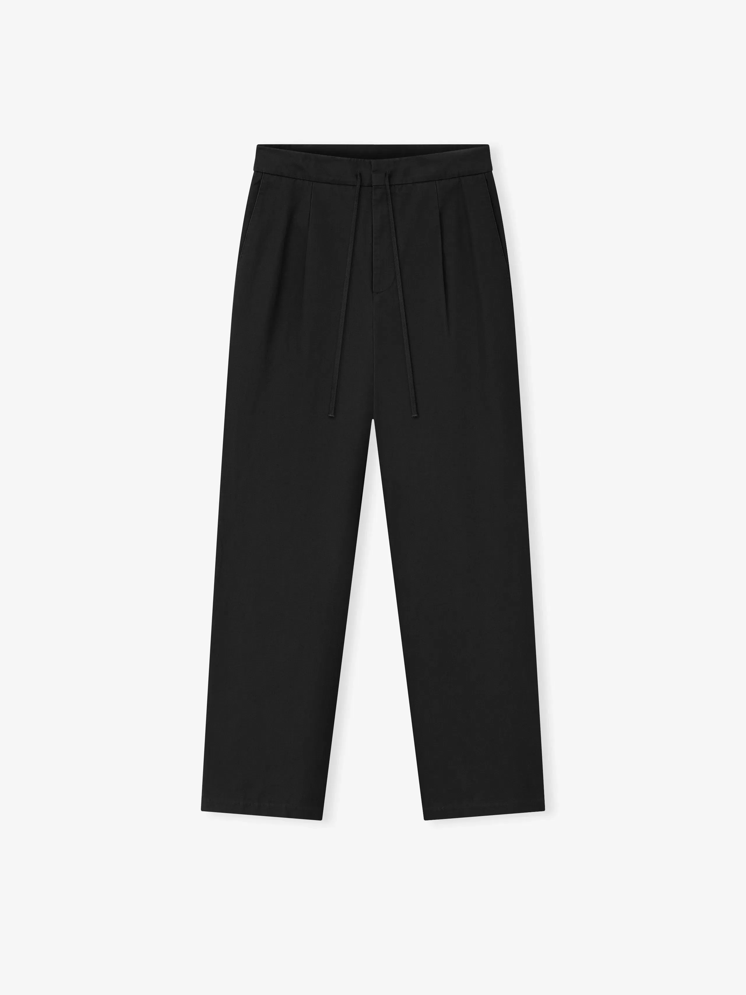 Essentials Cotton Canvas Pleat Front Pant Vintage Black