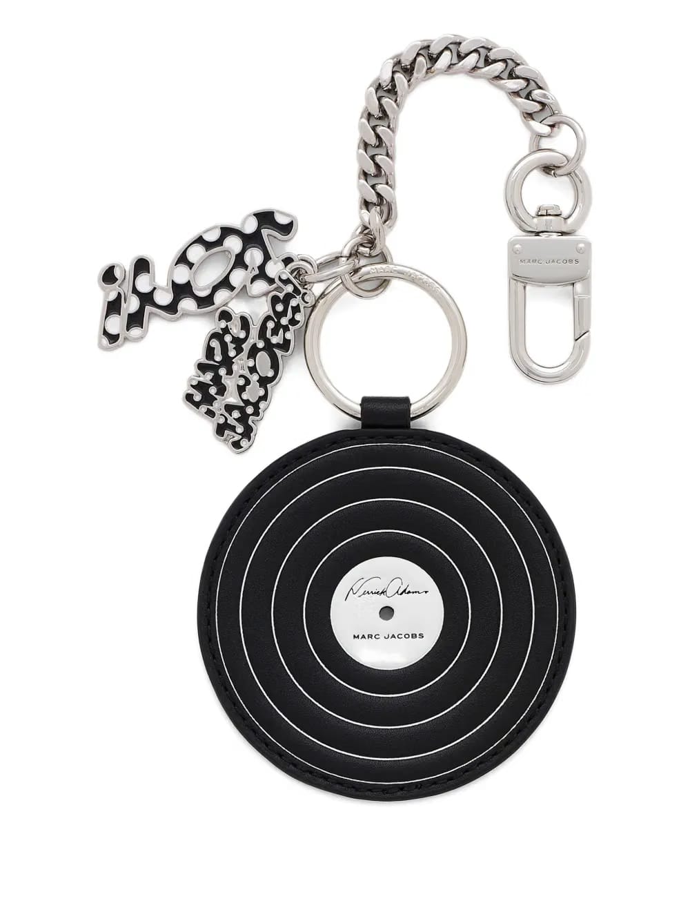 x Derrick Adams record-shaped leather keyring
