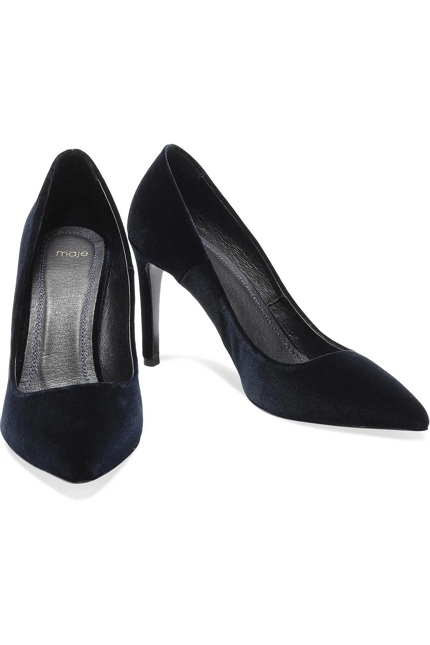 Maje Velvet Pumps Midnight Blue Women's