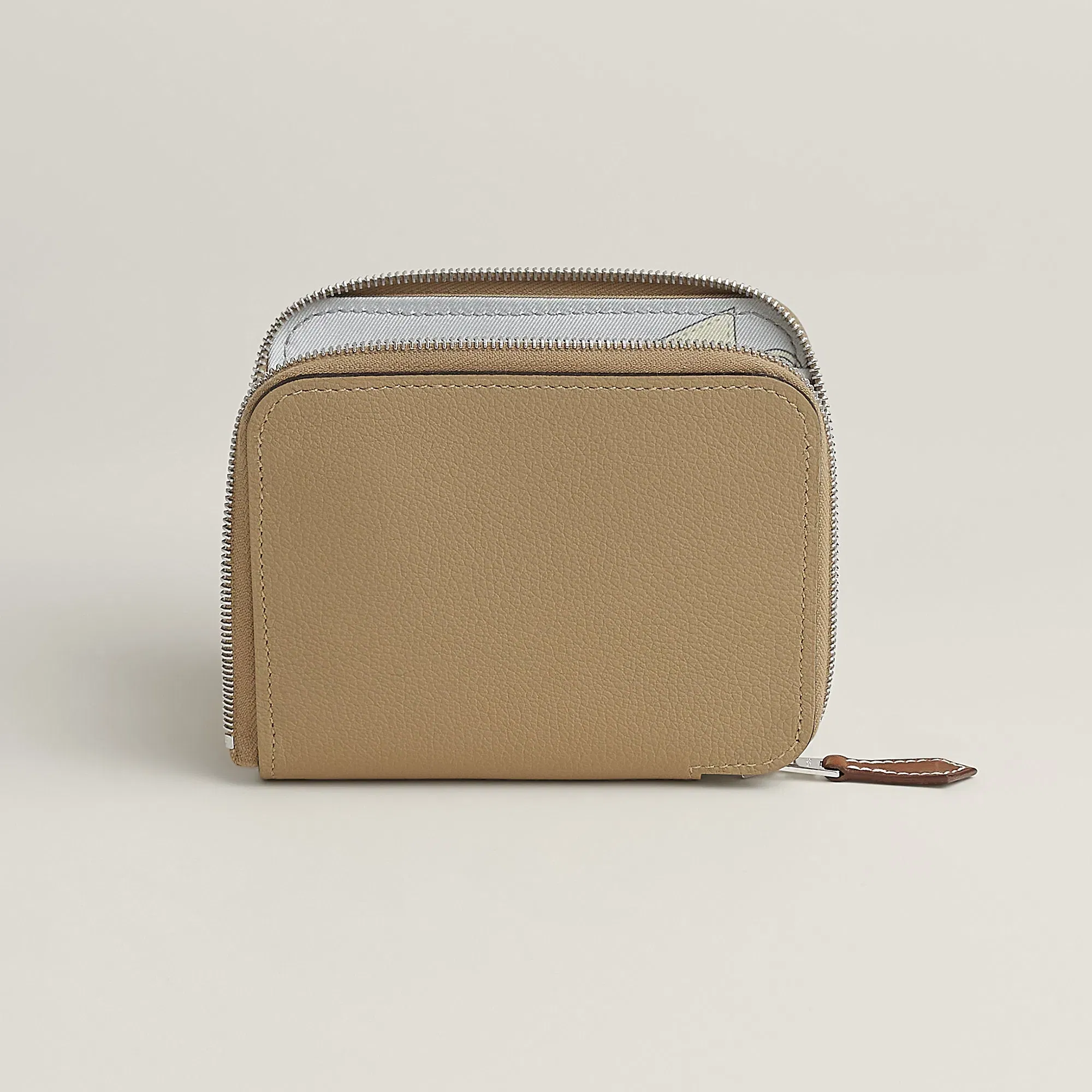 Hermes Silk'In Compact Wallet Cleste