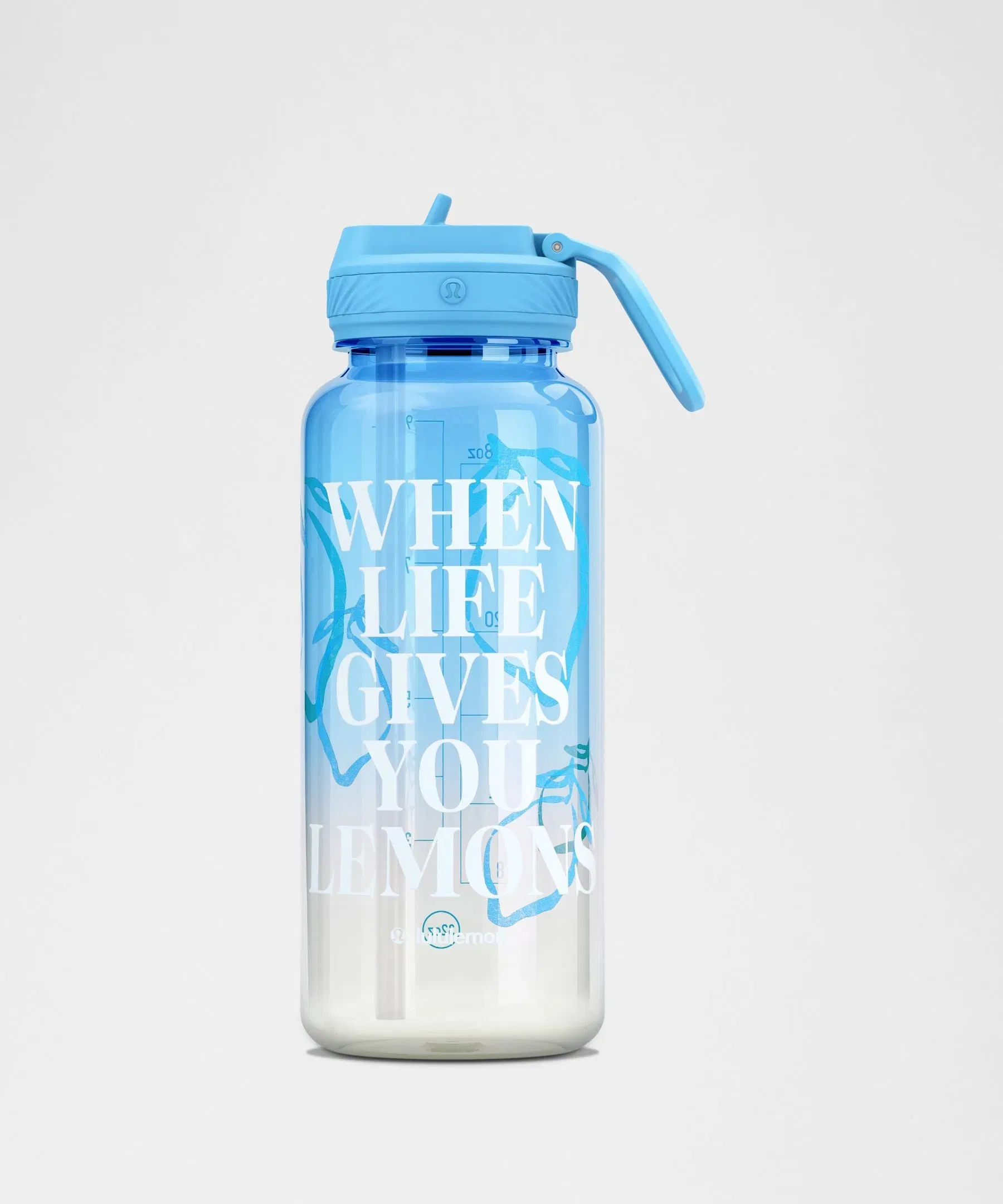 Lululemon Back to Life Sport Bottle 32oz Straw Lid *Lemons Quote