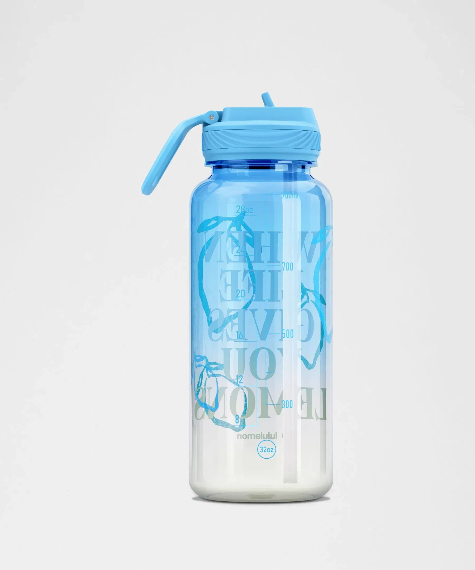 Lululemon Back to Life Sport Bottle 32oz Straw Lid *Lemons Quote