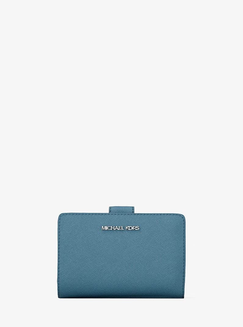 Michael Kors Medium Saffiano Leather Wallet Denim