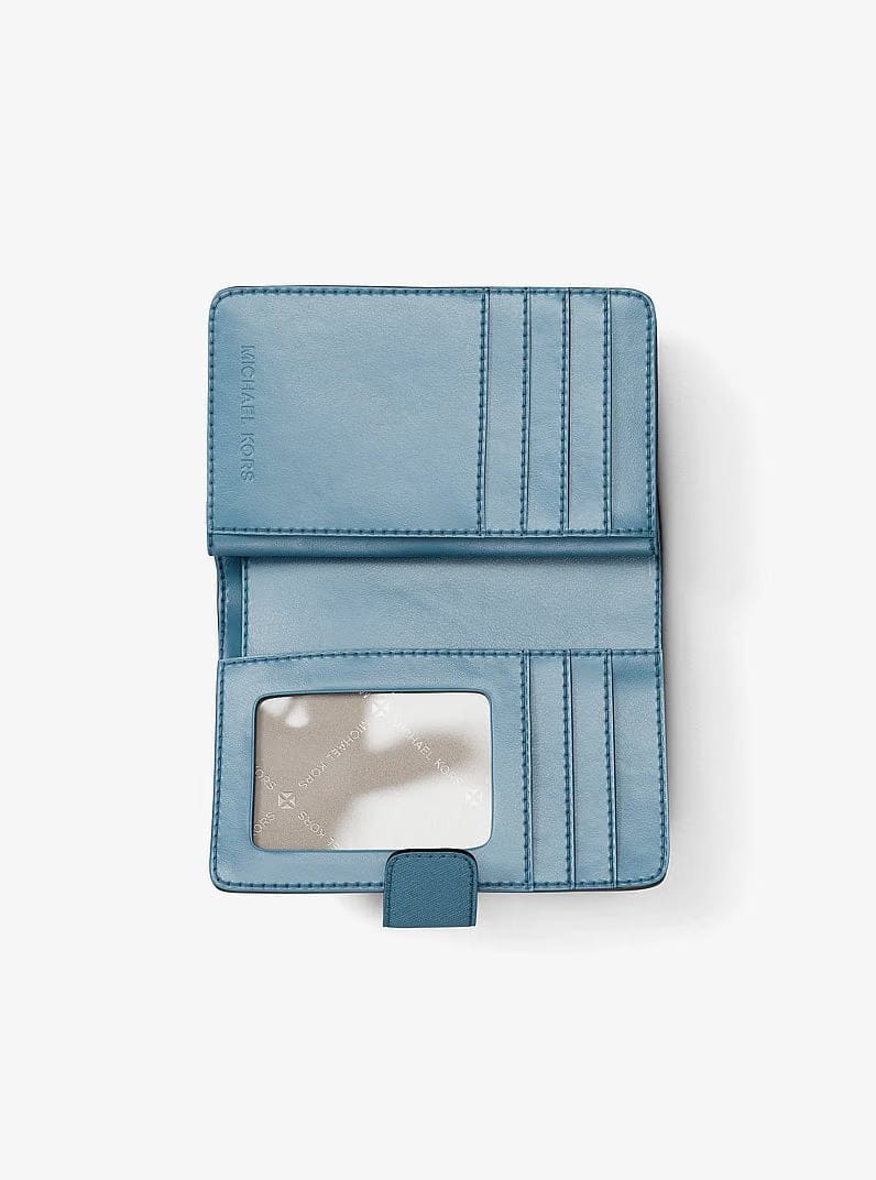Michael Kors Medium Saffiano Leather Wallet Denim