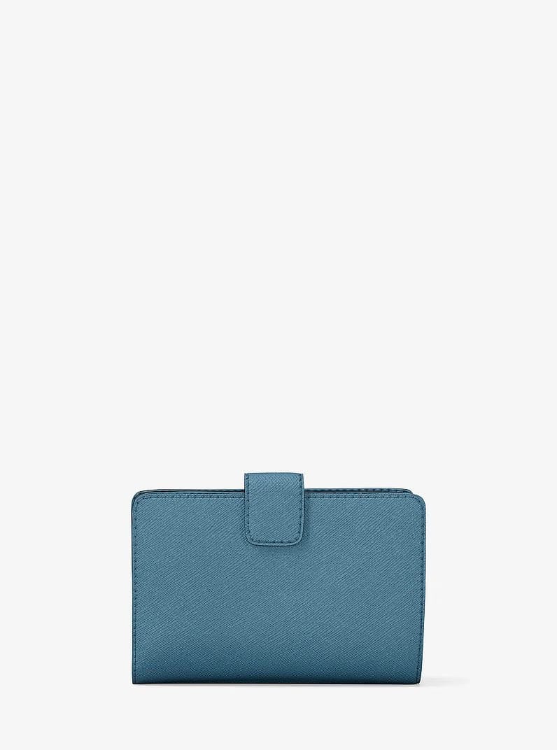 Michael Kors Medium Saffiano Leather Wallet Denim