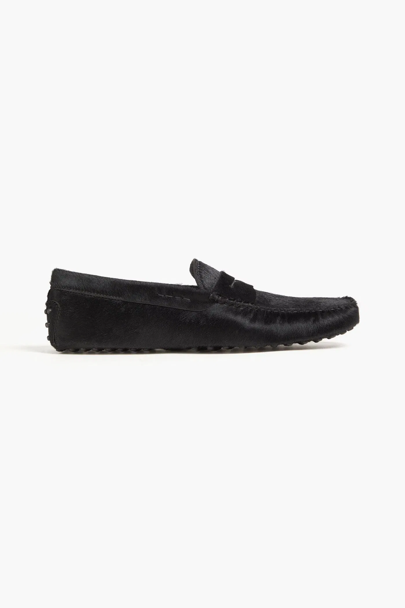 Tod's Gommino Calf Hair Driving Shoes Black
