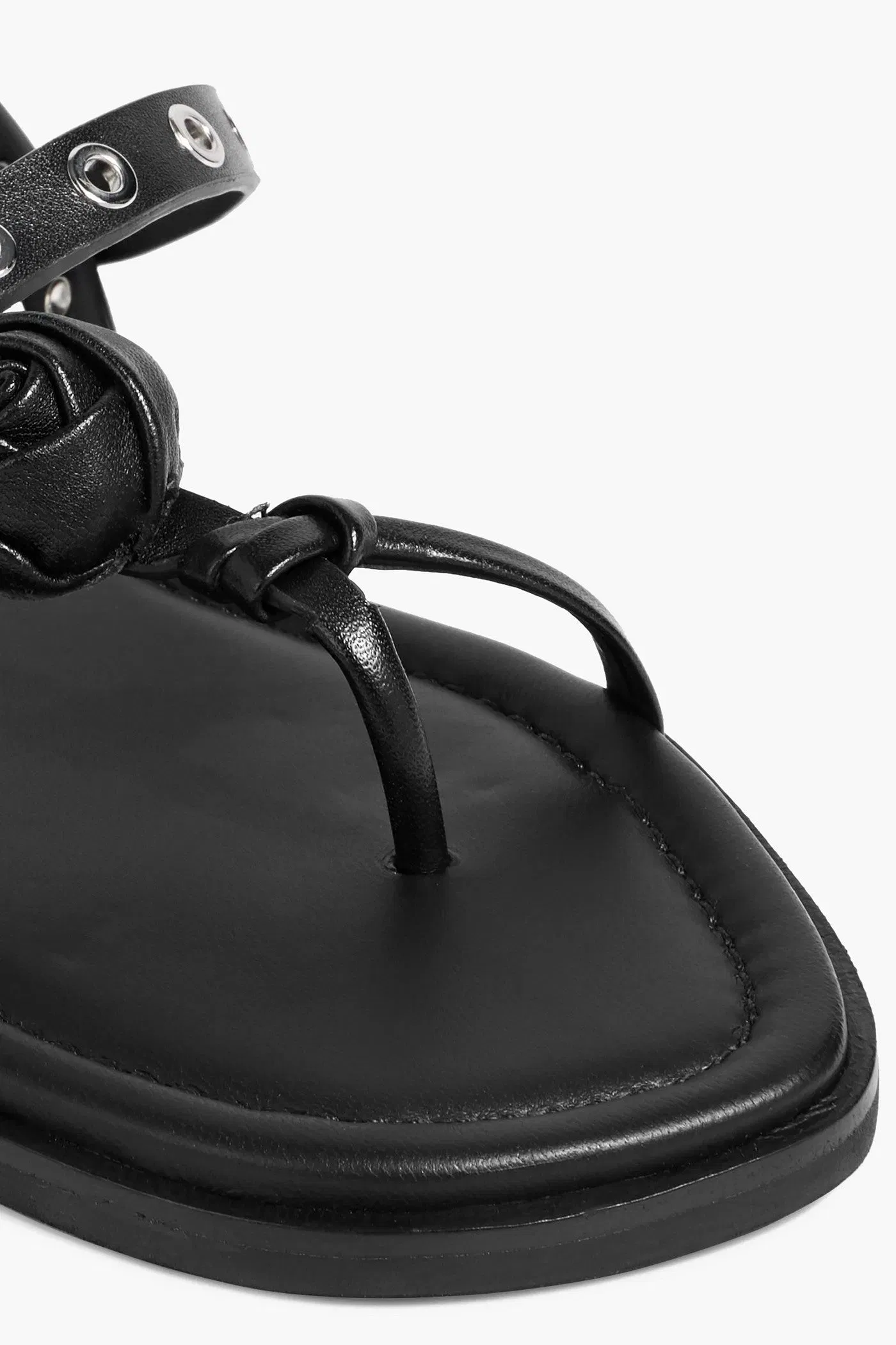 3.1 Phillip Lim Knotted Leather Slingback Sandals Black Women's