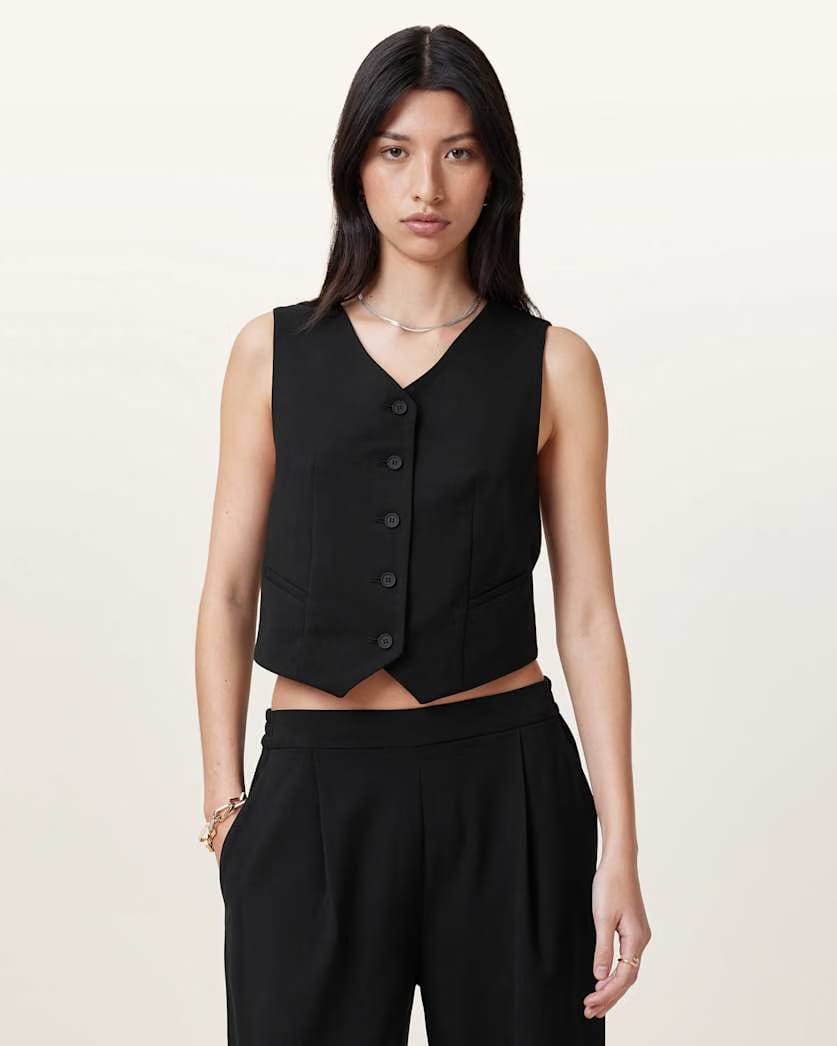 AllSaints Aleida Lightweight Tri Vest Women's Black Women's