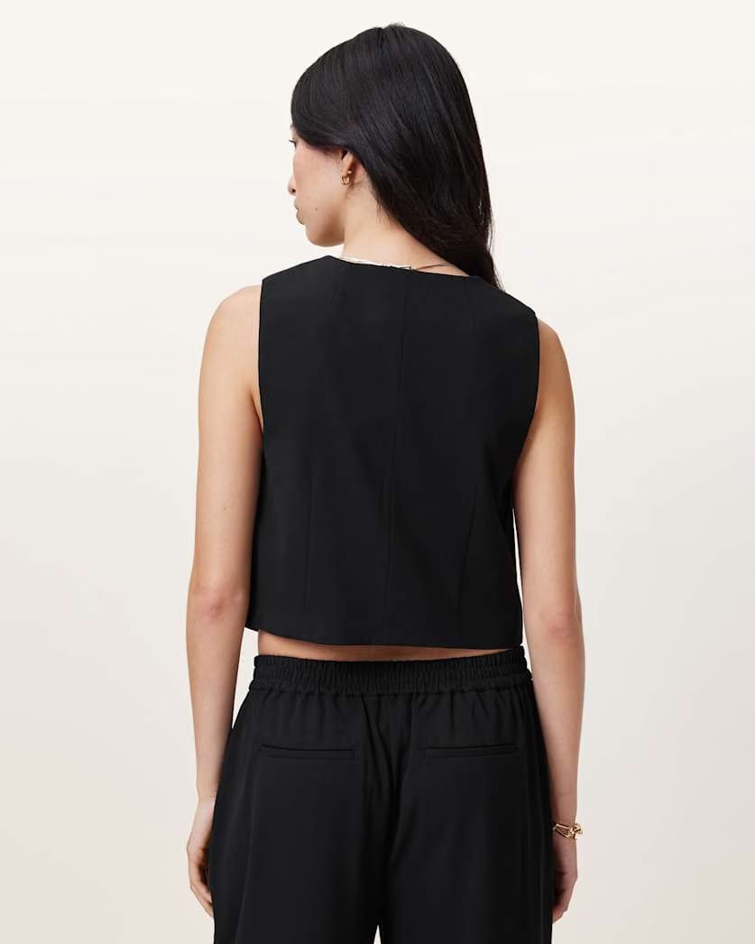 AllSaints Aleida Lightweight Tri Vest Women's Black Women's