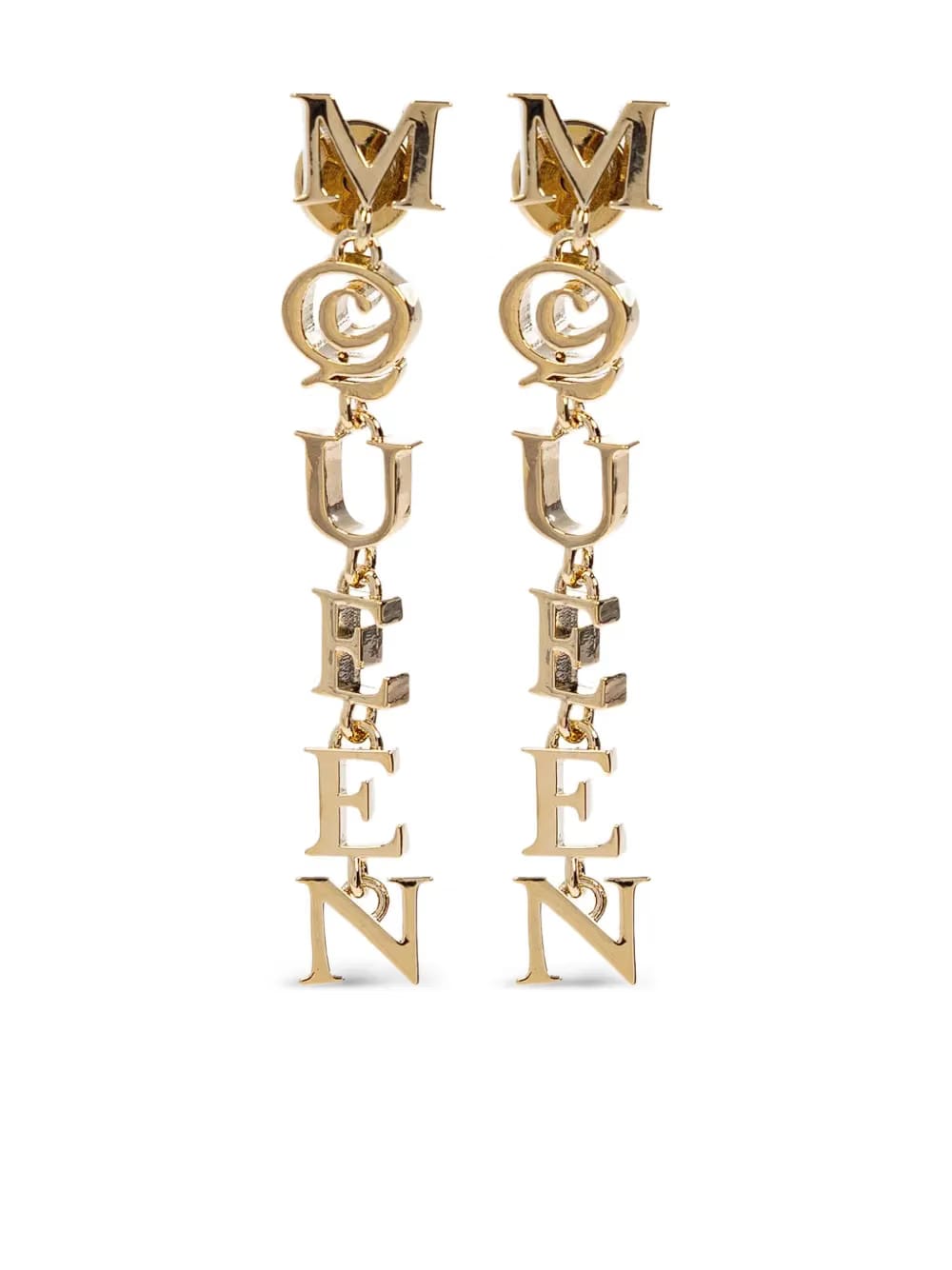 logo-charm earrings