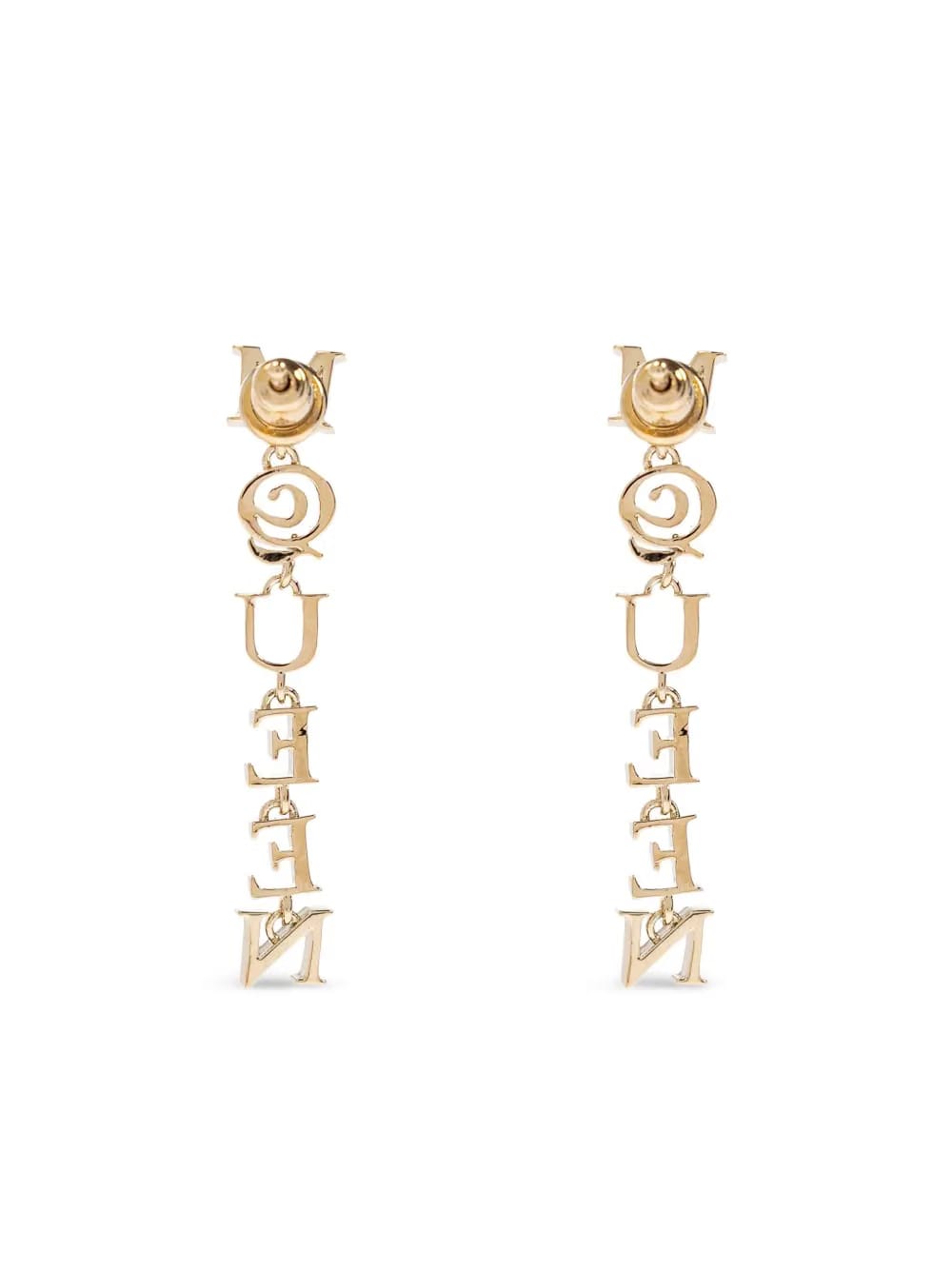 logo-charm earrings