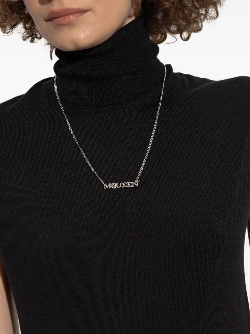 logo-pendant necklace