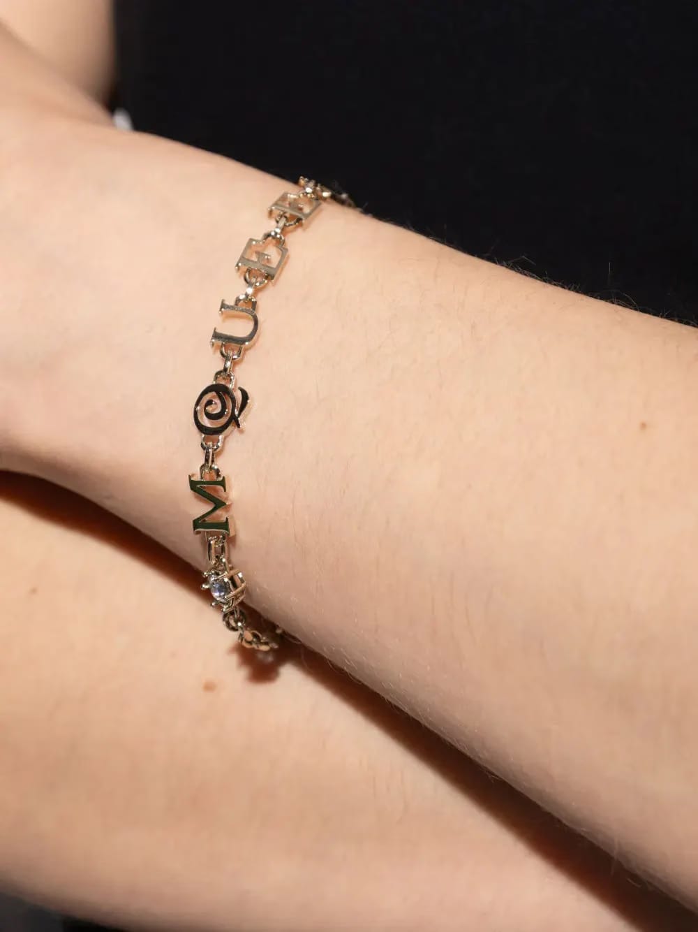 logo charm bracelet