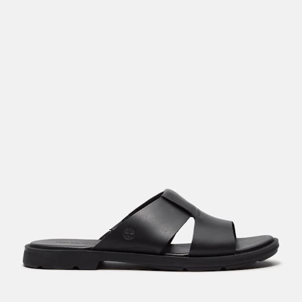 Timberland Calista Bay Slide Sandal Black Full-Grain Women'S