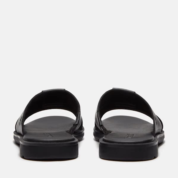 Timberland Calista Bay Slide Sandal Black Full-Grain Women'S