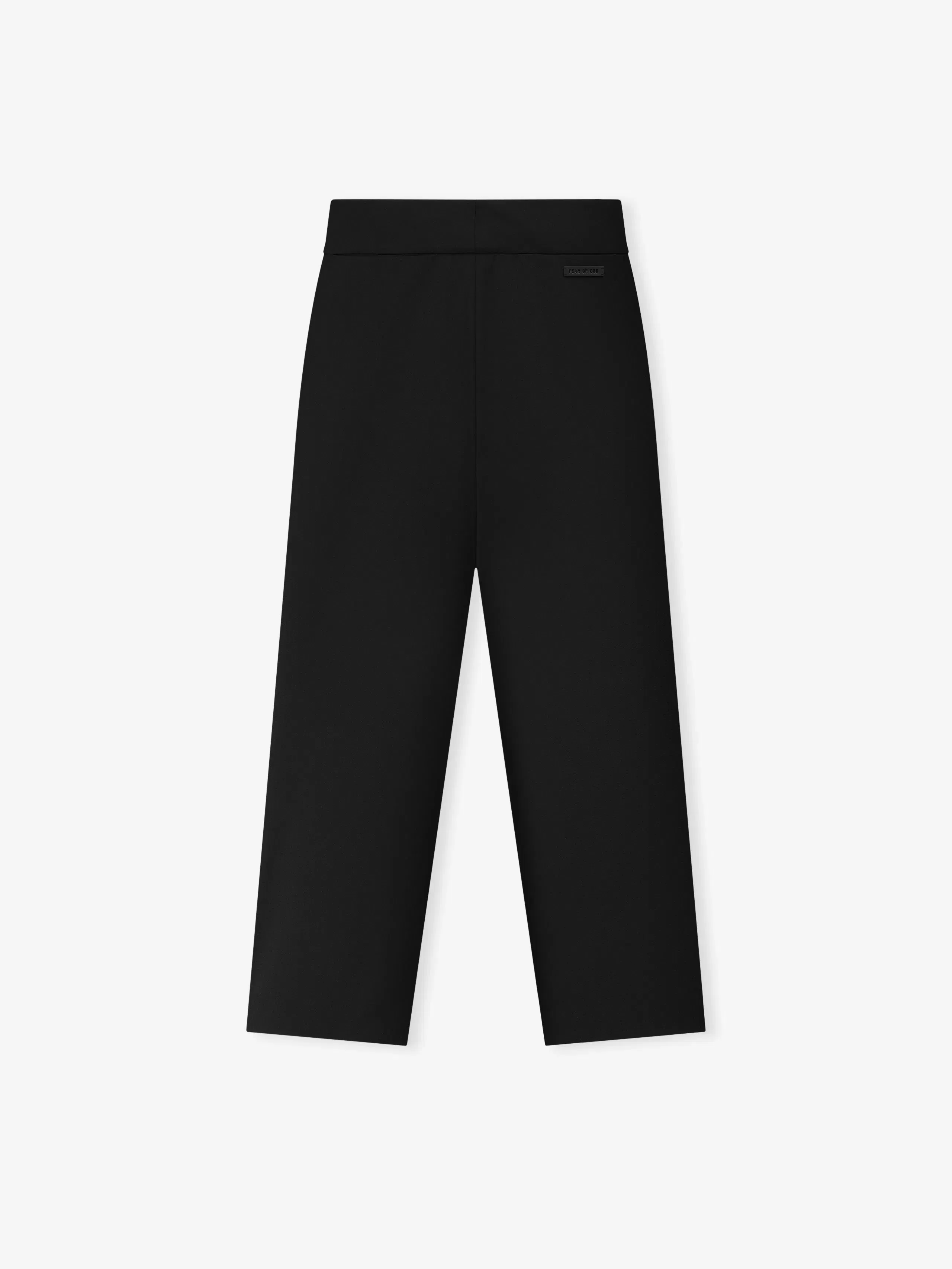 Essentials Wool Poplin Casual Flat Front Pants Black