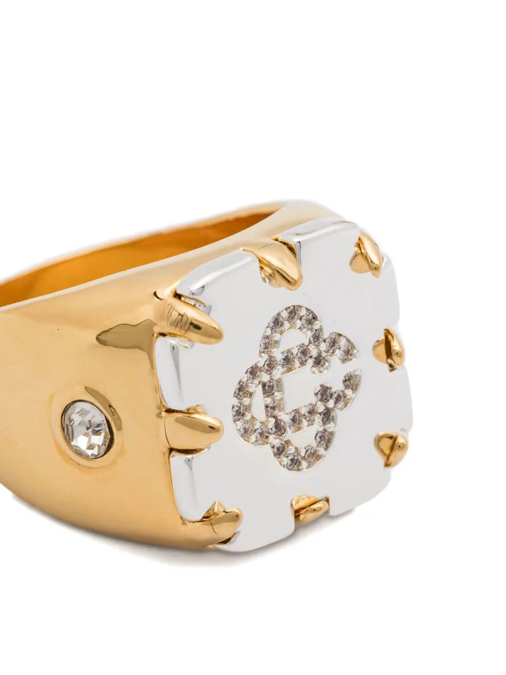 logo-embellished ring