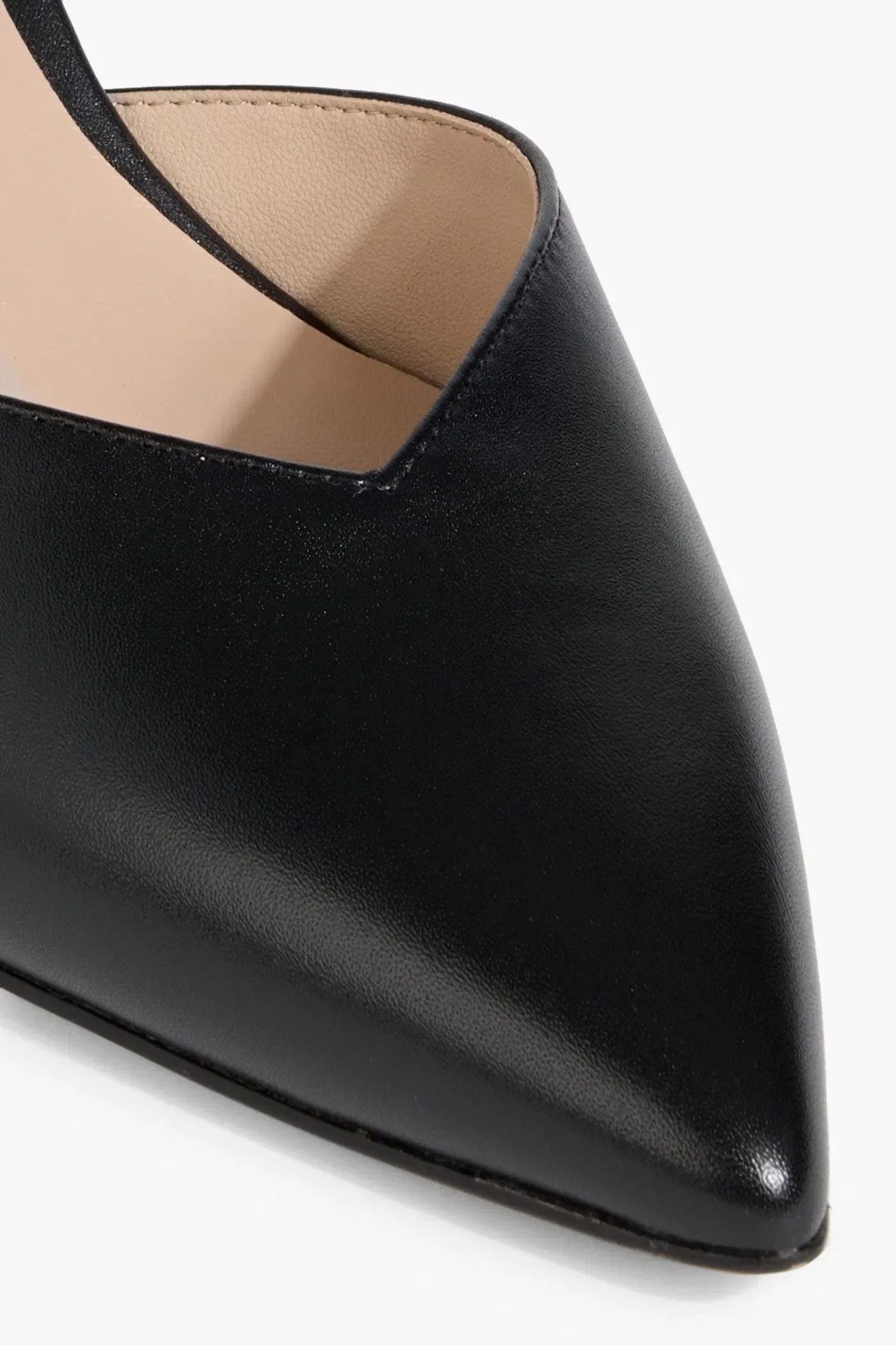 Stuart Weitzman Ryder 75 Leather Slingback Pumps Black Women's