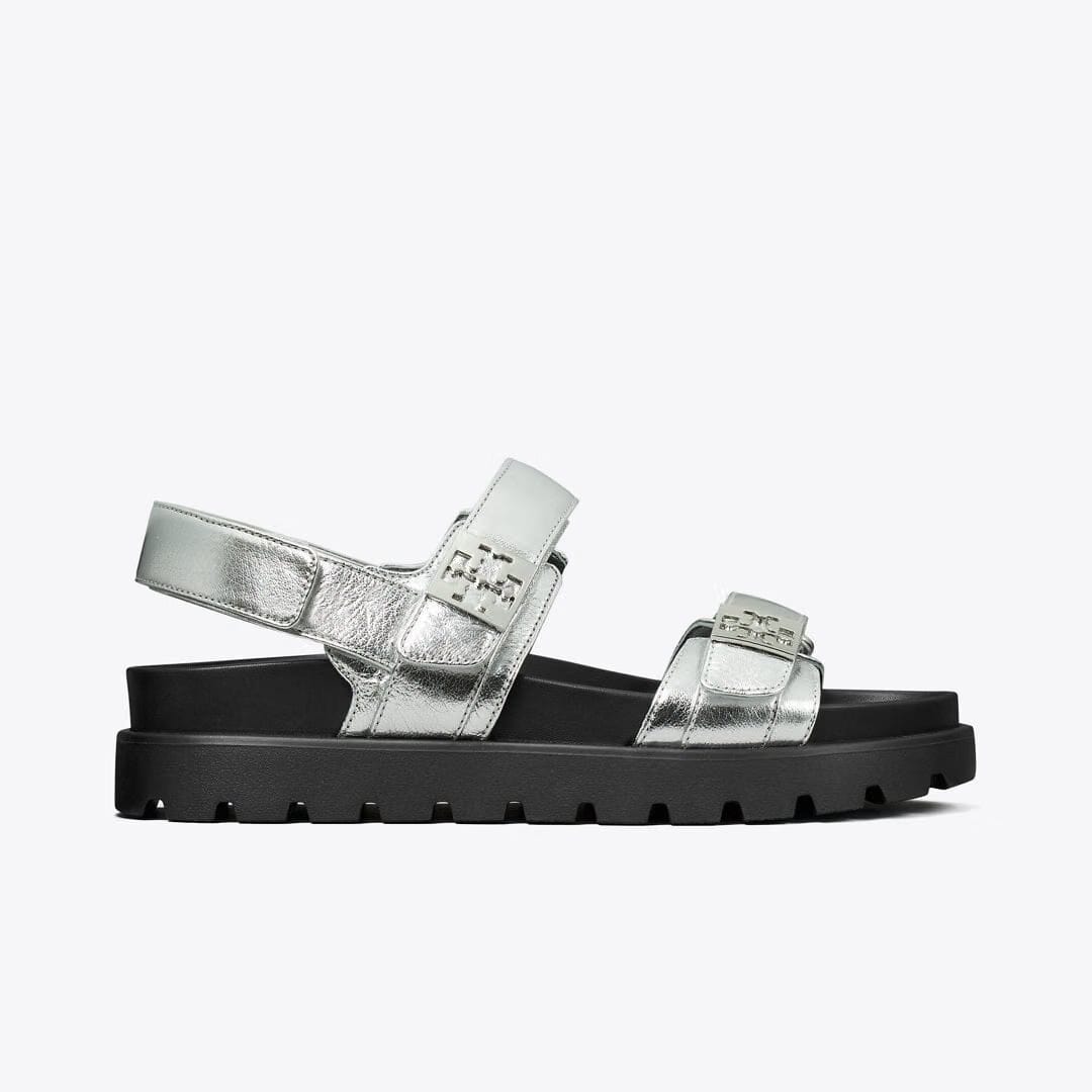 Tory Burch Mellow Sport Sandal SILVER / PERFECT BLACK / SILVER