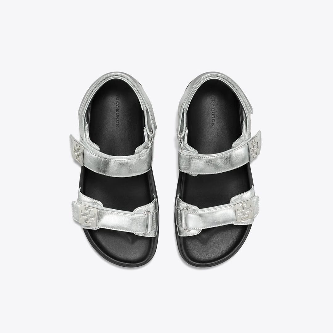 Tory Burch Mellow Sport Sandal SILVER / PERFECT BLACK / SILVER
