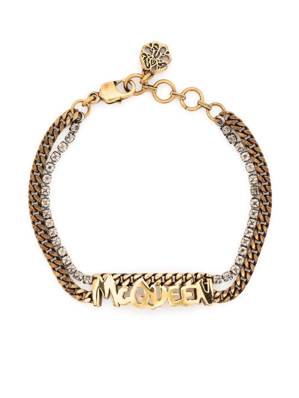 logo-lettering chain bracelet
