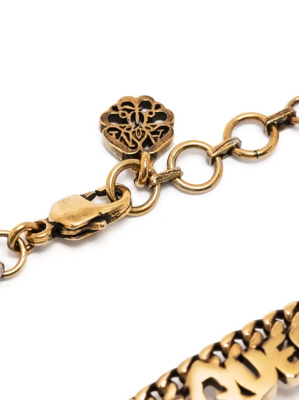 logo-lettering chain bracelet