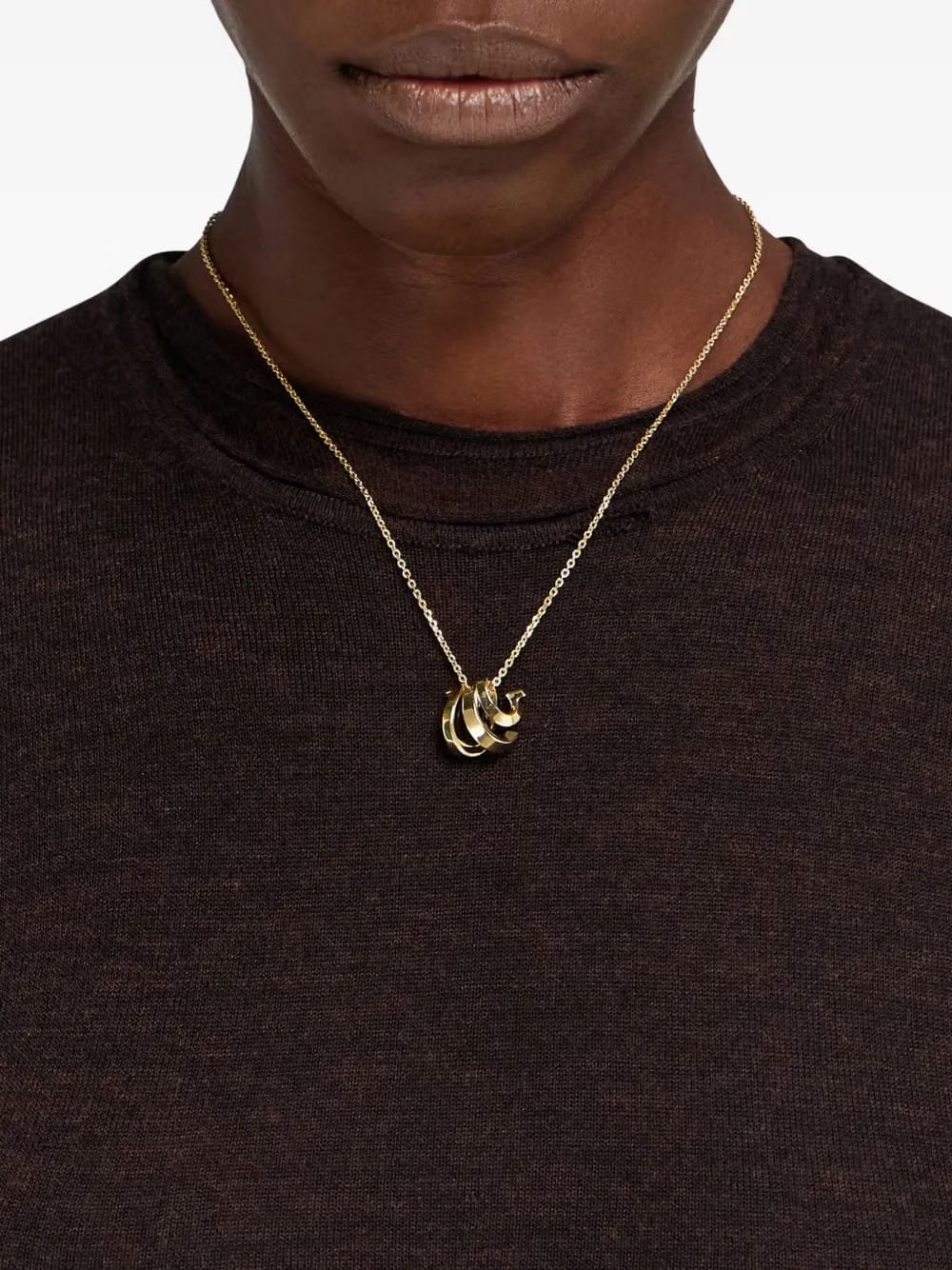 triple-gancini pendant necklace