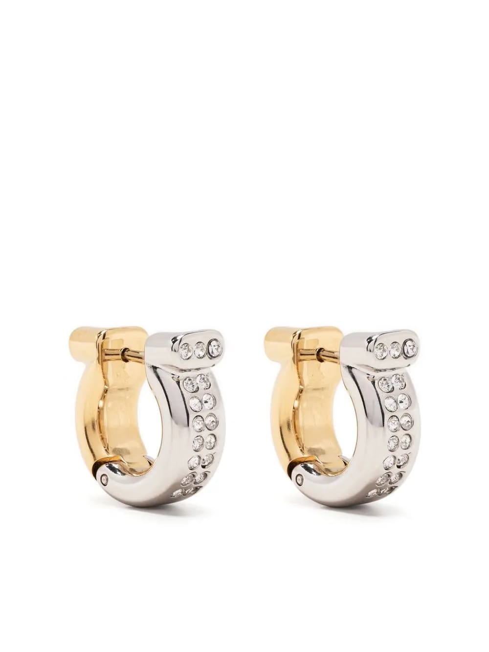Gancini crystal-embellished hoop earrings